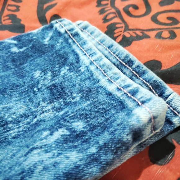 Vtg Y2K Early 2000s Splatter Bleach Style True Religion Denim Skinny Jeans - Picture 5 of 15